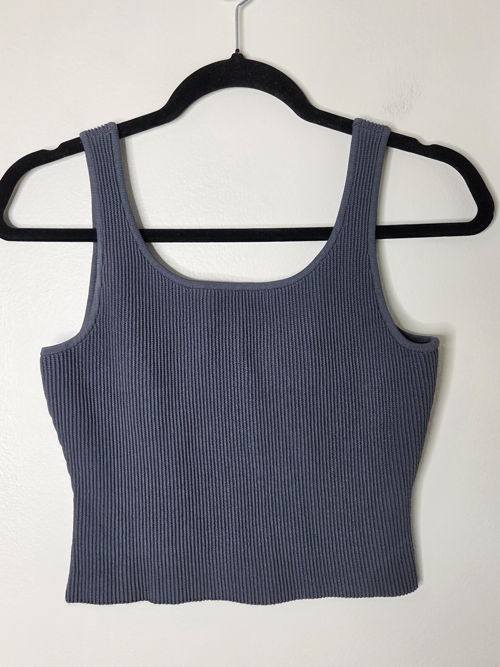 Quince Sqaure Neck Ribbed Knut Crop Tank